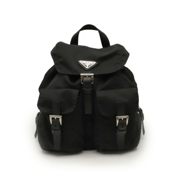 11941214 Prada Mini Backpack Nylon Leather Nero Black