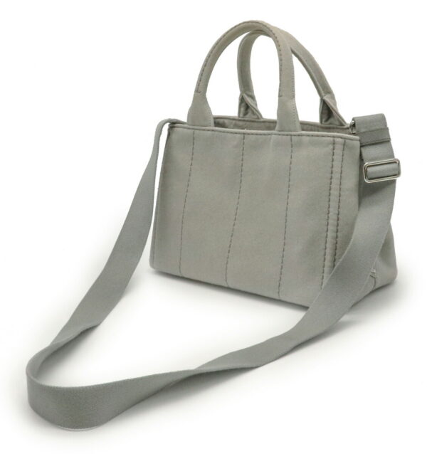 11941232 1 Prada Canapa Tote Bag 2WAY Shoulder Denim Nube Gray