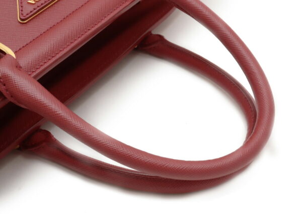 11950279 3 Prada Saffiano Handbag Embossed Leather Fuoco Red