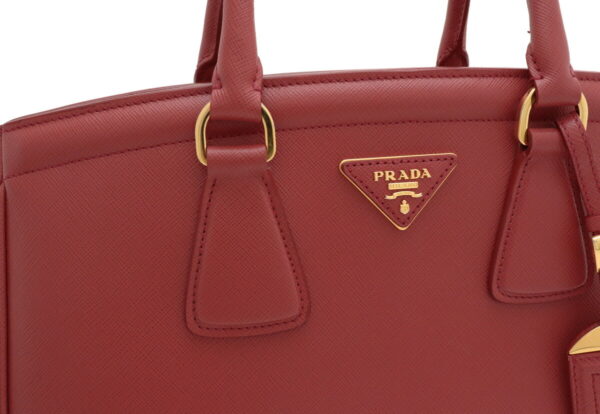 11950279 4 Prada Saffiano Handbag Embossed Leather Fuoco Red