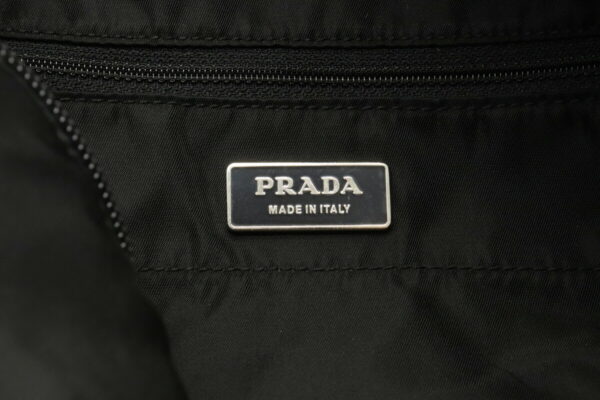 11960100 8 Prada Tote Bag Shoulder Tote Nylon Leather Black Silver