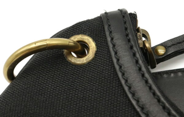 11970615 7 Gucci Shoulder Bag Crescent Leather Black Beige