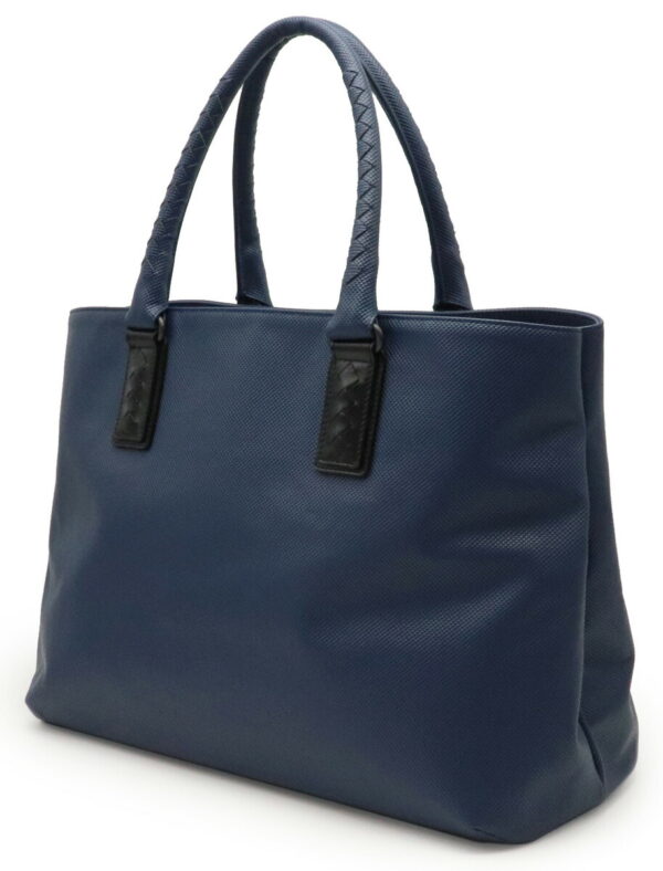 11980422 1 Bottega Veneta Marco Polo Tote Bag Leather Navy Black