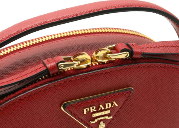 11980639 4 Prada Saffiano Lux 2WAY Shoulder Bag Leather Fuoco Red