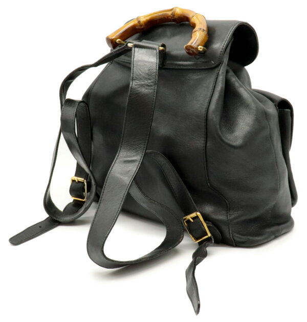 11980649 1 Gucci Bamboo Rucksack Backpack Leather Black