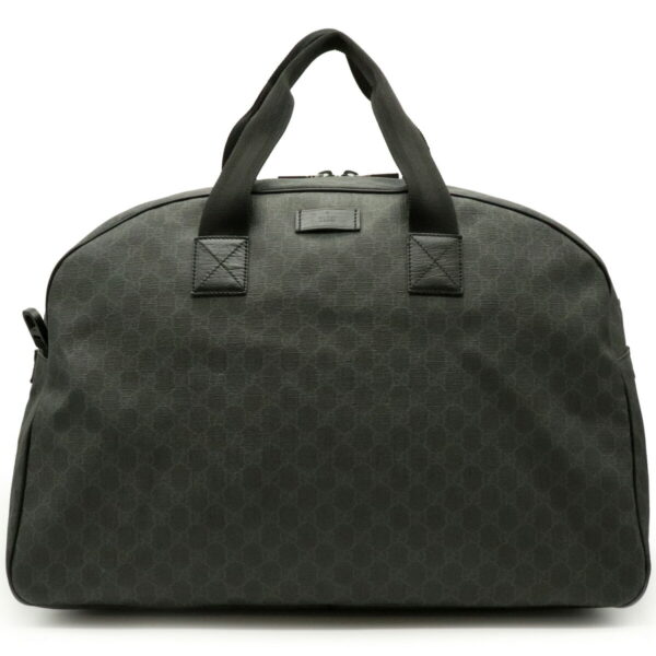 11981232 Gucci GG Supreme GG Bag Leather Dark Gray Black