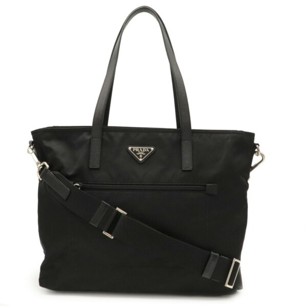 11990285 Prada 2WAY Shoulder Bag Nylon Leather Nero Black