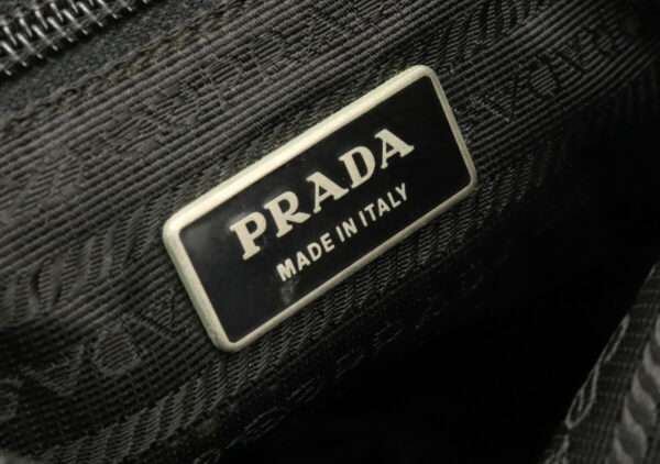 11990833 6 Prada Shoulder Bag Diagonal Nylon Leather Nero Black