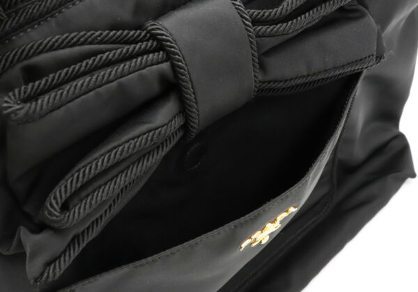 11990924 6 Prada Ribbon Tote Bag Nylon Nero Black