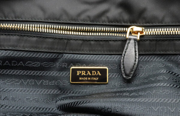 11990924 7 Prada Ribbon Tote Bag Nylon Nero Black