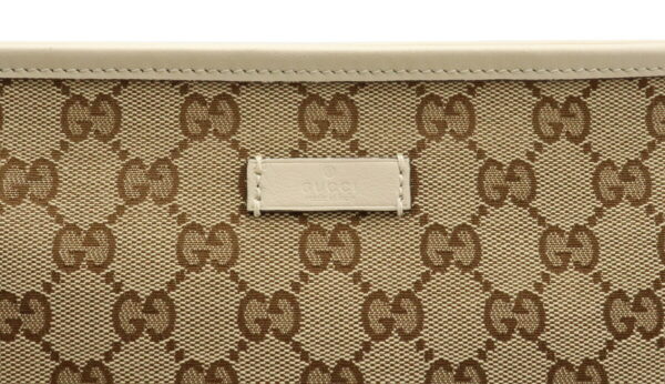 11990930 8 Gucci GG Shoulder Bag Diagonal Leather Khaki Beige Ivory