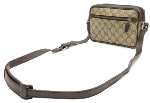 11990933 1 Gucci GG Plus Sherry Line Shoulder Bag Pochette Khaki Beige Brown