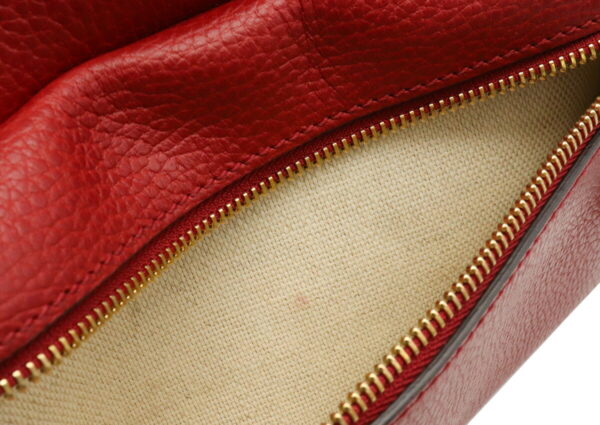 12000304 6 Gucci Soho Backpack Rucksack Chain Shoulder Leather Red