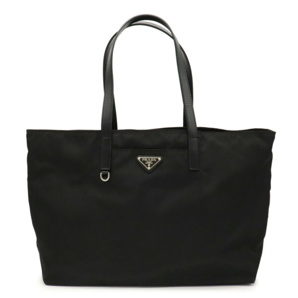 12000378 Prada Tote Bag Nylon Leather Shoulder Bag Nero Black