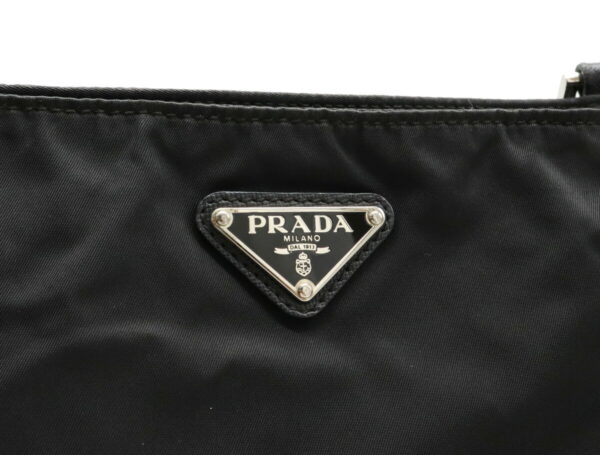 12000393 7 Prada Crossbody Nylon Leather Shoulder Bag Nero Black