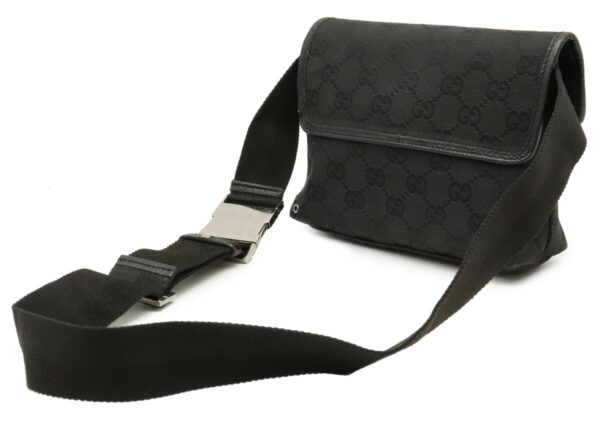 12000394 1 Gucci GG Waist Bag Leather Black