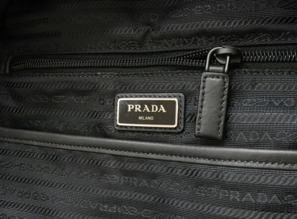 12000395 8 Prada Tessuto Vitello Nylon Leather Backpack Blu Nero