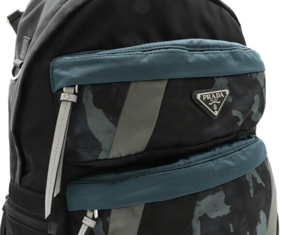 12000396 5 Prada Tessuto Patch Camouflage Nylon Technical Fabric Backpack Blu Camoufla