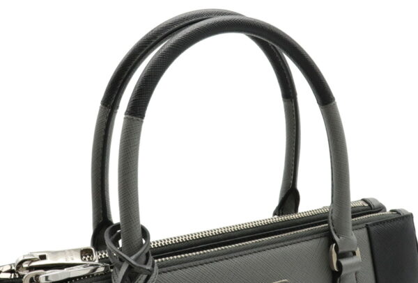 12000423 3 Prada Galleria Bicolor Saffiano Leather Handbag Nero Gray