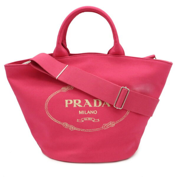 12000772 Prada Canapa 2WAY Tote Bag Peonia Pink