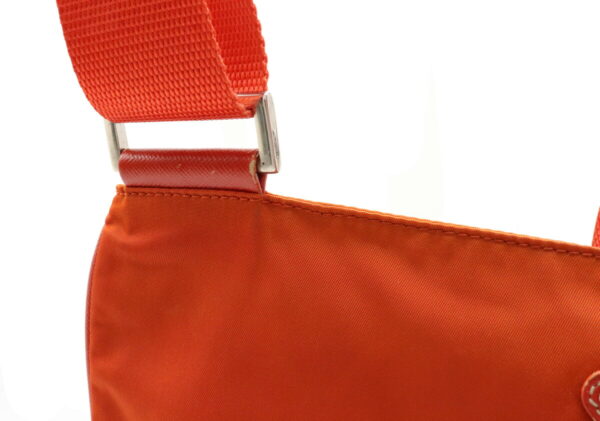 12000920 5 Prada Crossbody Nylon Leather Shoulder Bag Orange