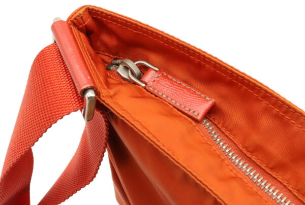 12000920 6 Prada Crossbody Nylon Leather Shoulder Bag Orange