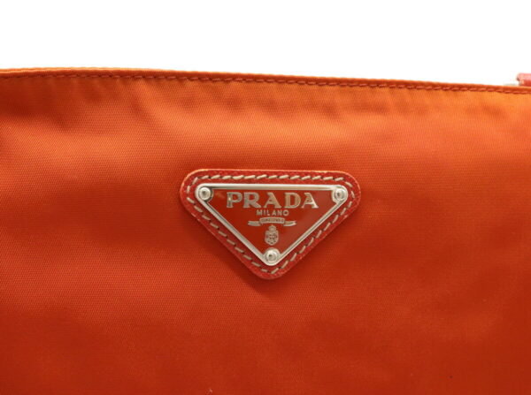 12000920 8 Prada Crossbody Nylon Leather Shoulder Bag Orange