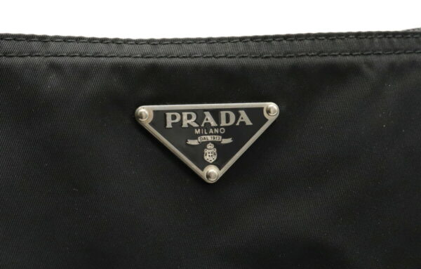 12000922 8 Prada Crossbody Pochette Nylon Leather Shoulder Bag Nero Black