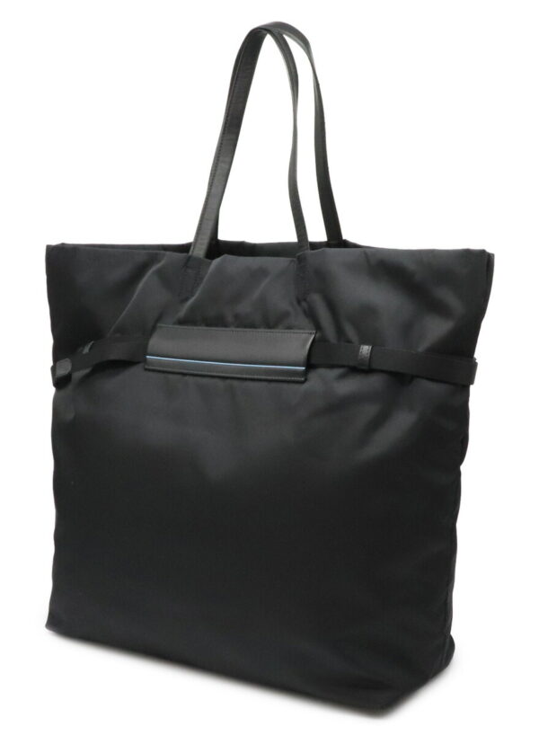 12001059 1 Prada Nylon Leather Tote Bag Nero Black