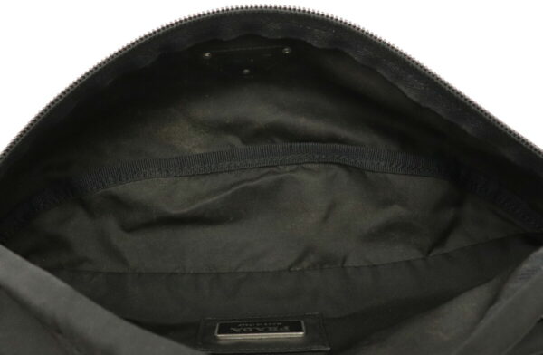 12001389 4 Prada Waist Pouch Nylon Leather Body Bag Nero Black