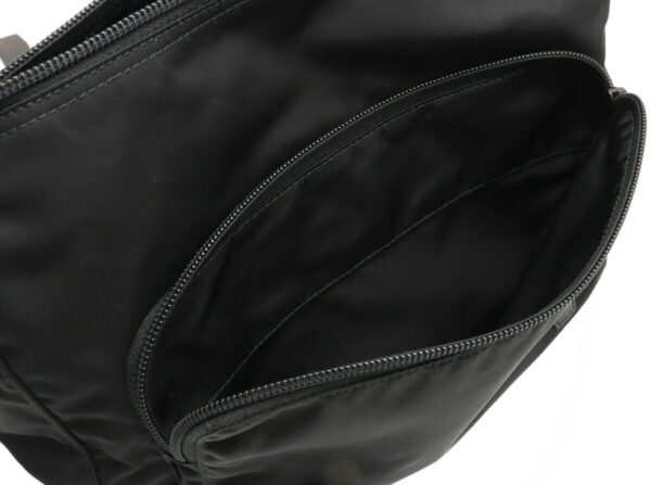 12010168 7 Prada Vela Nylon Leather Shoulder Tote Nero Black