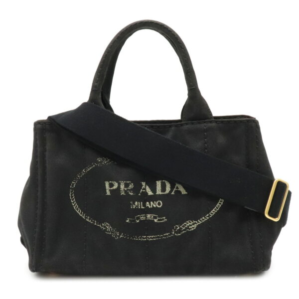 12010923 Prada Canapa Mini Tote Bag Nero Black