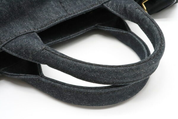 12010930 3 Prada Canapa 2WAY Denim Crossbody Bag Nero Black