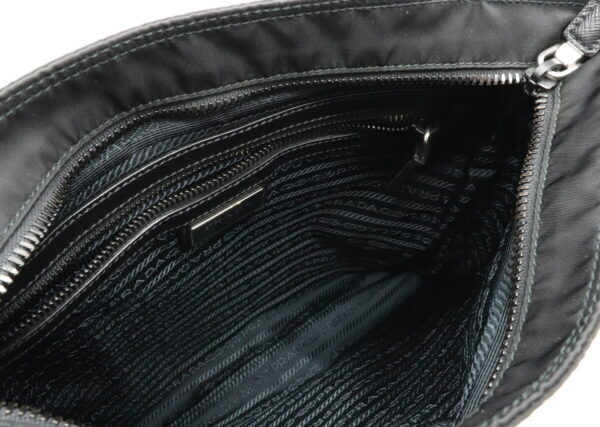 12011212 4 Prada Crossbody Nylon Leather Shoulder Bag Nero Black