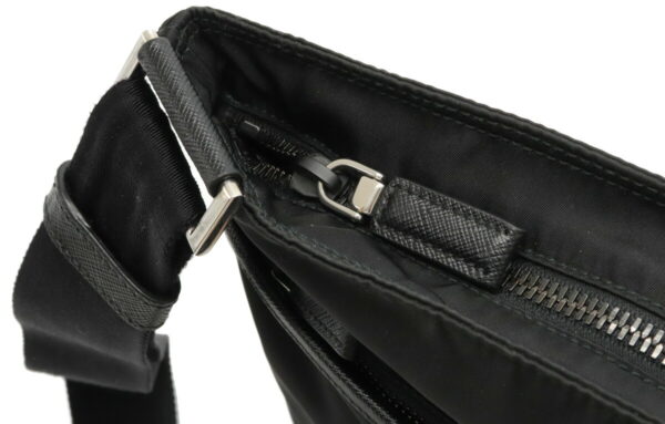 12011212 5 Prada Crossbody Nylon Leather Shoulder Bag Nero Black