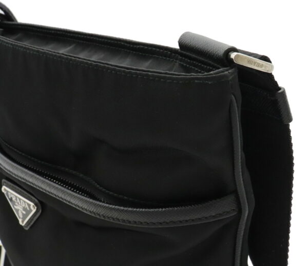 12011212 6 Prada Crossbody Nylon Leather Shoulder Bag Nero Black