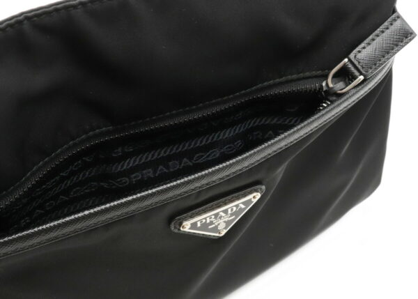 12011212 7 Prada Crossbody Nylon Leather Shoulder Bag Nero Black