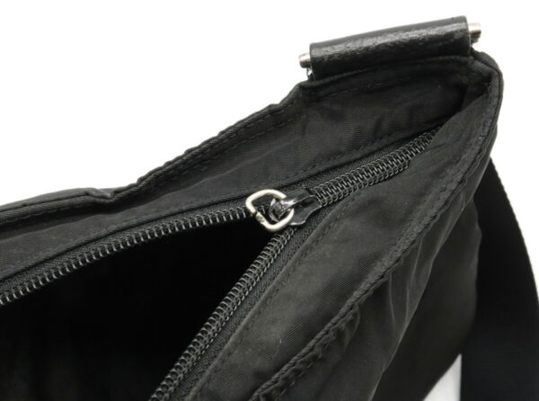 12011243 7 Prada Nylon Leather Crossbody Bag Nero Black