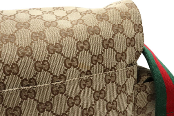 12011353 7 Gucci GG Mothers Bag Messenger Bag Leather Khaki Beige Brown