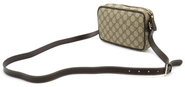 12020180 1 Gucci GG Plus Crossbody Bag Leather Khaki Beige Brown