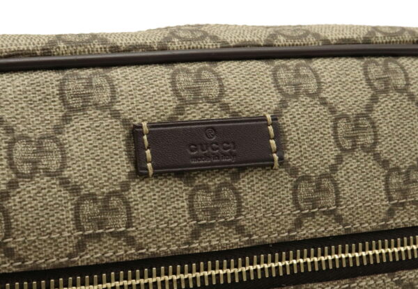 12020180 8 Gucci GG Plus Crossbody Bag Leather Khaki Beige Brown