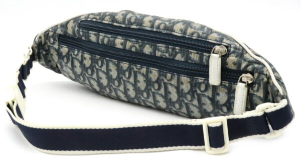 12020211 1 Christian Dior Trotter Waist Pouch Nylon Blue White