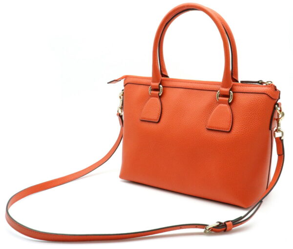 12020235 1 Gucci Interlocking G Handbag 2WAY Crossbody Leather Orange