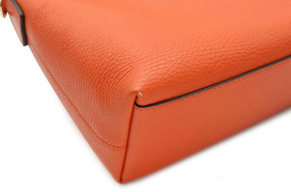 12020235 2 Gucci Interlocking G Handbag 2WAY Crossbody Leather Orange