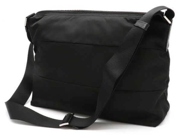 12020400 1 Prada Crossbody Nylon Leather Bag Nero Black