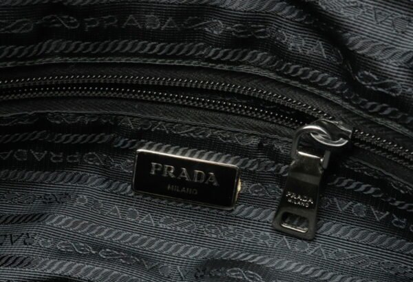 12020400 5 Prada Crossbody Nylon Leather Bag Nero Black