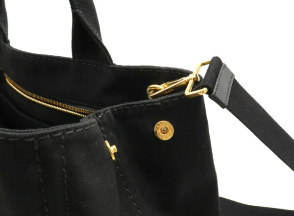 12020442 6 Prada Canapa 2WAY Tote Bag Nero Black