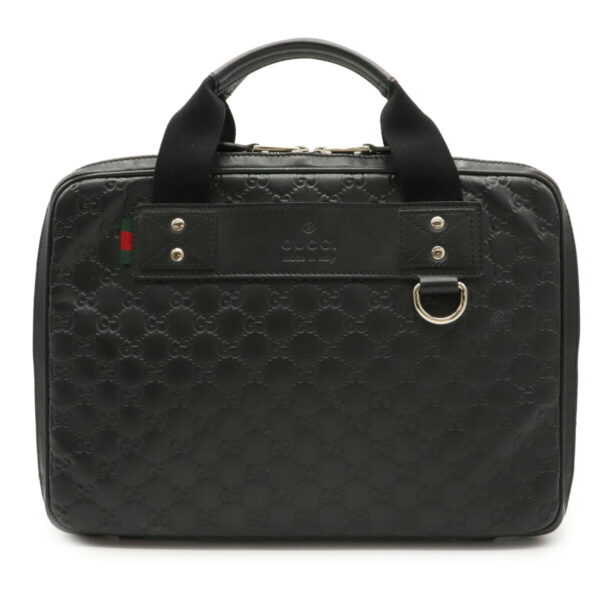 12020500 Gucci Guccisima Rubber PC Case Business Bag Leather Black