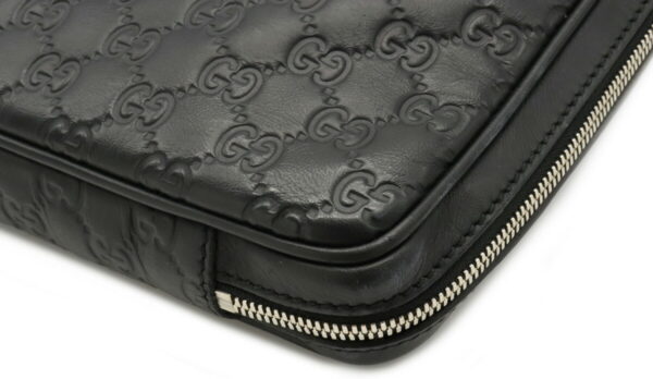 12020500 2 Gucci Guccisima Rubber PC Case Business Bag Leather Black