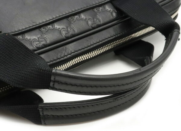 12020500 3 Gucci Guccisima Rubber PC Case Business Bag Leather Black